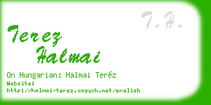 terez halmai business card